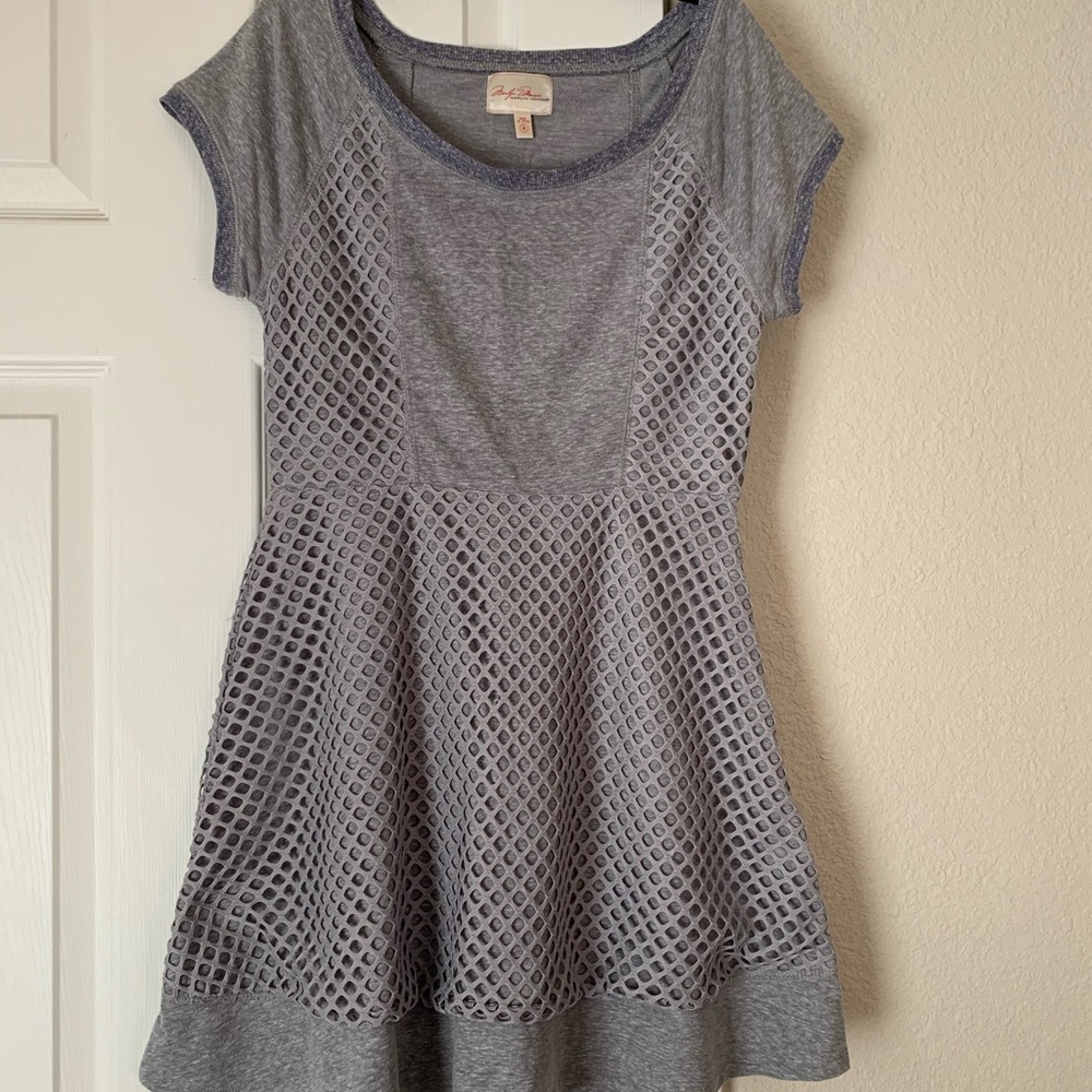 Perforated gray dress